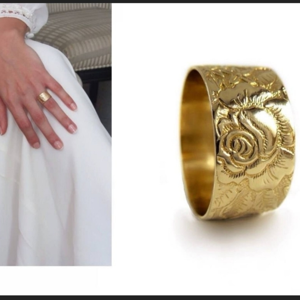 18k solid gold 11.5mm band,thickness 1mm